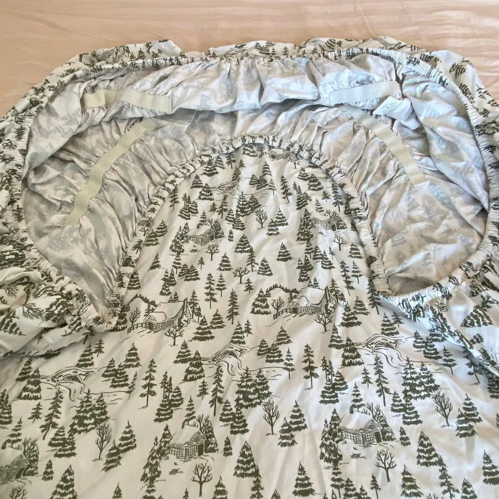 Threshold Twin XL 100% Cotton 400-Thread-Count Christmas Holiday Sheet Set